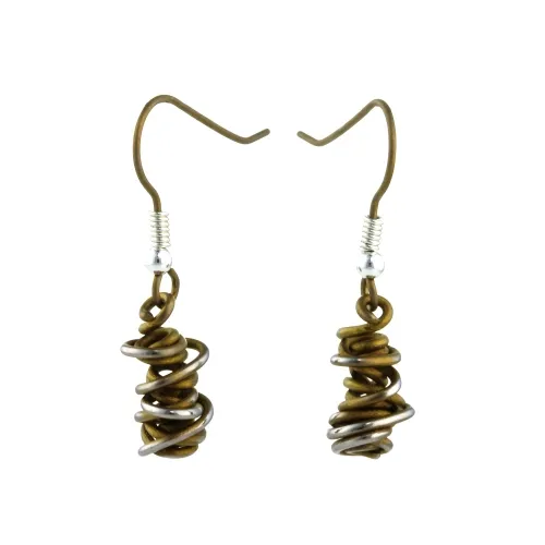 Chaos 12mm Tan Drop Earrings